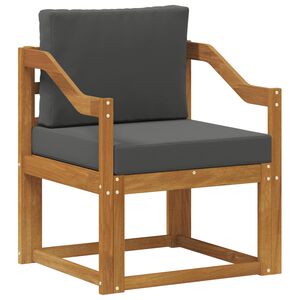 vidaXL Utomhussoffa Massivt akaciatr&auml; och polyester Naturf&auml;rg