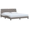 vidaXL Bed Frame without Mattress Taupe 180x200 cm Fabric