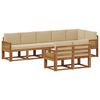 vidaXL Utomhussoffset med kudde 8 pcs Naturlig och Beige Polyester
