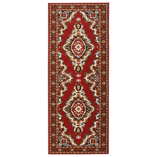 vidaXL G&aring;ngmatta r&ouml;d orientalisk BCF 80x200 cm