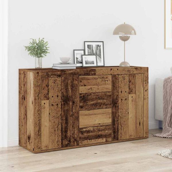 vidaXL Sideboard med l&aring;da Gammalt tr&auml; 120 x 36 x 69 cm Konstruerat tr&auml;