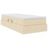 vidaXL F&ouml;rvaringss&auml;ng med madrass Kr&auml;m 90 x 190 cm Polyester