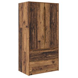 vidaXL Garderob Gammalt tr&auml; 79,5 x 49 x 156 cm Konstruerat tr&auml;