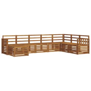 vidaXL Utomhussoffset 8 pcs Naturf&auml;rg Massivt Akaciatr&auml;