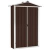 vidaXL Tr&auml;dg&aring;rdsskjul brun 116x45x175 cm galvaniserat st&aring;l