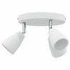 vidaXL Takspotlight med str&aring;lkastare Vit 19 x 19 x 14,5 cm Metall