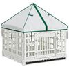 vidaXL 4 Panel Hund Playpen med Tak 177,5 x 154,5 x 112 cm Plast Vit