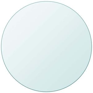 vidaXL Bordsskiva h&auml;rdat glas rund 500 mm