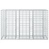 vidaXL Gabion upph&ouml;jd s&auml;ng Silver 130 x 50 x 80 cm Galvaniserat St&aring;l