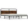 vidaXL S&auml;ngram utan madrass metall r&ouml;kf&auml;rgad ek 193x203 cm