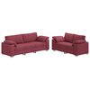 vidaXL Soffa 2 pcs Vinr&ouml;d 219 x 80 x 82 cm tyg