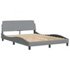 vidaXL Bed Frame without Mattress "Hanko" Light Grey 140x190cm Fabric