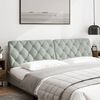 vidaXL Headboard Cushion Light Grey 200 cm Velvet