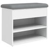 vidaXL Skob&auml;nk vit 62x32x50 cm konstruerat tr&auml;