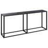 vidaXL Konsolbord svart 180x35x75,5 cm h&auml;rdat glas