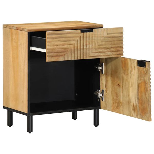 vidaXL S&auml;ngsk&aring;p brun 50x33x60 cm mango i massivt tr&auml;