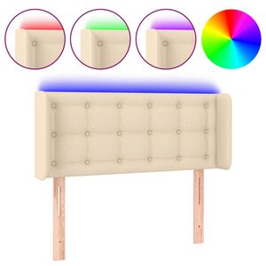 vidaXL S&auml;nggavel LED gr&auml;ddvit 83x16x78/88 cm tyg