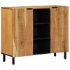 vidaXL Sideboard med hylla Brun 90 x 33 x 75 cm Massivt mangotr&auml;