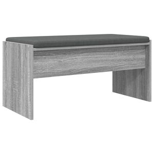vidaXL Hallb&auml;nk med kudde Gr&aring; Sonoma 83 x 38 x 40 cm