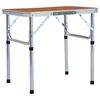 vidaXL Hopf&auml;llbart campingbord aluminium 60x45 cm