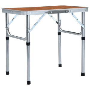 vidaXL Hopf&auml;llbart campingbord aluminium 60x45 cm