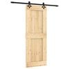 vidaXL Skjutd&ouml;rr 80 x 210 cm Massiv furutr&auml;d&ouml;rr (obehandlad)