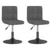 vidaXL Snurrbara matstolar 2 st mörkgrå sammet