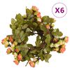 vidaXL Blomstergirlanger 6 st rosenr&ouml;d 215 cm