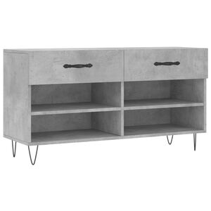 vidaXL Skob&auml;nk betonggr&aring; 102x35x55 cm konstruerat tr&auml;