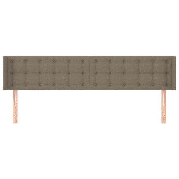 vidaXL S&auml;nggavel med kanter taupe 183x16x78/88 cm tyg