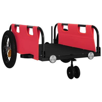 vidaXL Cykelvagn röd oxfordtyg och järn