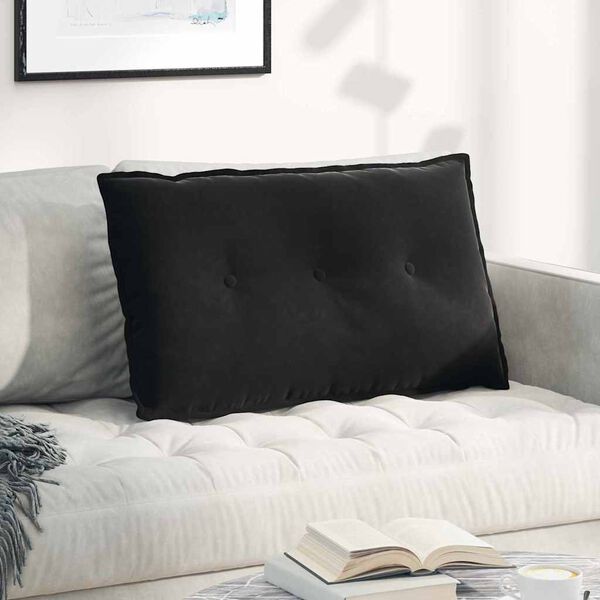vidaXL Ryggkudde Svart 80 x 50 cm Kordread tyg