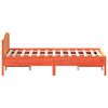 vidaXL S&auml;ngram utan madrass vaxbrun 135x190 cm massiv furu