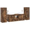 vidaXL Badrumsm&ouml;belset 5 st R&ouml;kt ek 33 x 34,5 x 100 cm Konstruerat tr&auml;