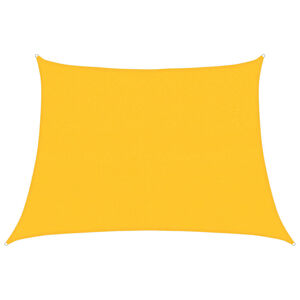 vidaXL Solsegel 160 g/m&sup2; trapezoid gul 4/5x3 m HDPE