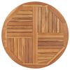 vidaXL Bordsskiva i massiv teak rund 2,5 cm 90 cm