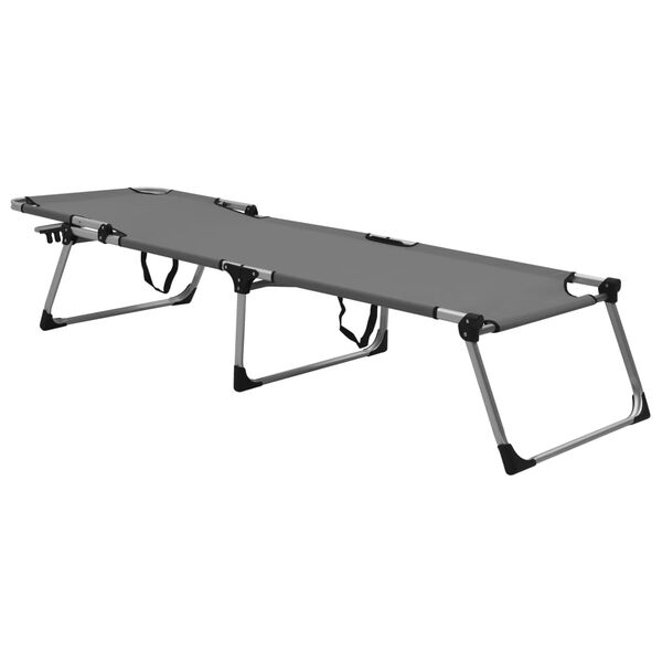 vidaXL Extra h&ouml;g solstol f&ouml;r seniorer hopf&auml;llbar gr&aring; aluminium