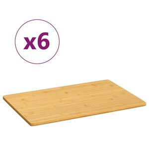 vidaXL Frukosttallrikar 6 st 35x23x0,8 cm bambu