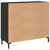 vidaXL Sideboard Svart Ek 90 x 34 x 80 cm Konstruerat tr&auml;