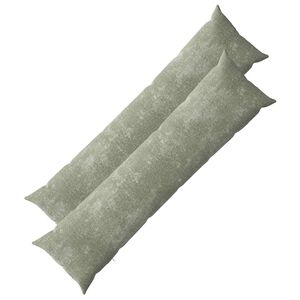 vidaXL Kudd&ouml;verdrag 2 st HEERLEN Gr&ouml;n 40 x 145 cm Chenilletyg