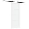 vidaXL Skjutd&ouml;rr 78 x 202 cm Konstruerat tr&auml; Vit och svart