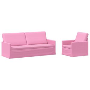 vidaXL Soffset 2 st Rosa Tyg