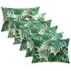 vidaXL Kudd&ouml;verdrag 6 st HEERLEN Bladm&ouml;nster 50 x 75 cm Polyester