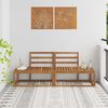 vidaXL Modulsoffa utomhus 2 Stycke Naturf&auml;rg 182,5 x 63 x 73 cm