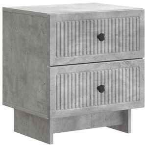 vidaXL Nattduksbord Betonggr&aring; 43 x 34,5 x 47,5 cm Konstruerat tr&auml;