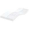 vidaXL Skummadrass vit 80x220 cm 7-zoner h&aring;rdhet 20 ILD