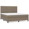 vidaXL Rams&auml;ng med madrass taupe 180x200 cm tyg