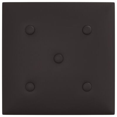 vidaXL Väggpaneler 12 st svart 30x30 cm konstläder 1,08 m²