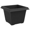 vidaXL Kvadratisk Blomkruka 6 pcs Svart 23 x 23 x 17,5 cm Plast