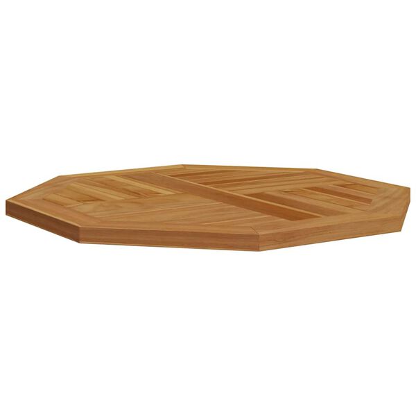 vidaXL Bordsskiva 70x70x2,5 cm &aring;ttakantig massiv teak